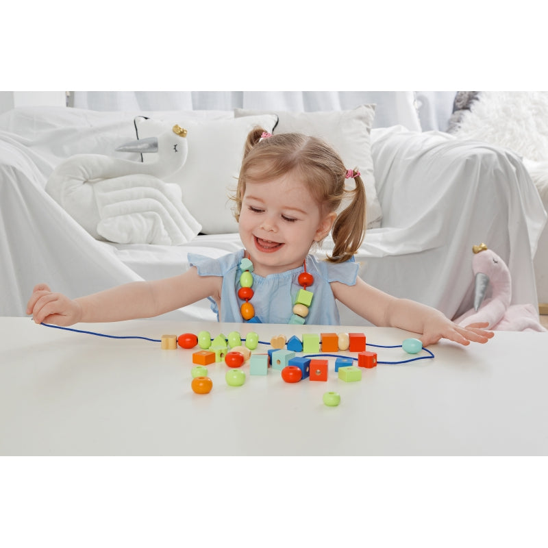 Attīstošā rotaļlieta VĒRŠANAI krelles 96 elementi