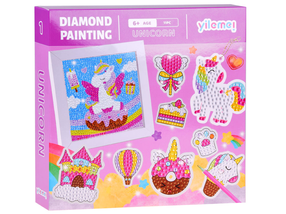 Radošs Dimantu komplekts uzlīmju un piekariņu veidošanai Unicorn