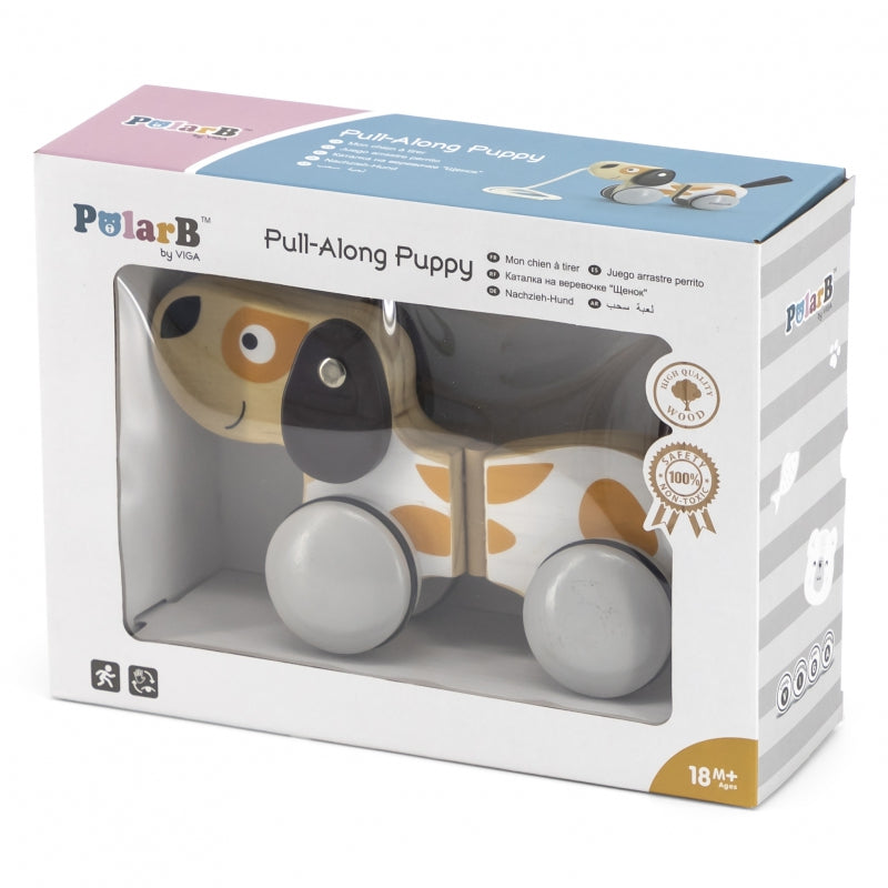 Koka rotaļlieta Sunītis vilkšanai