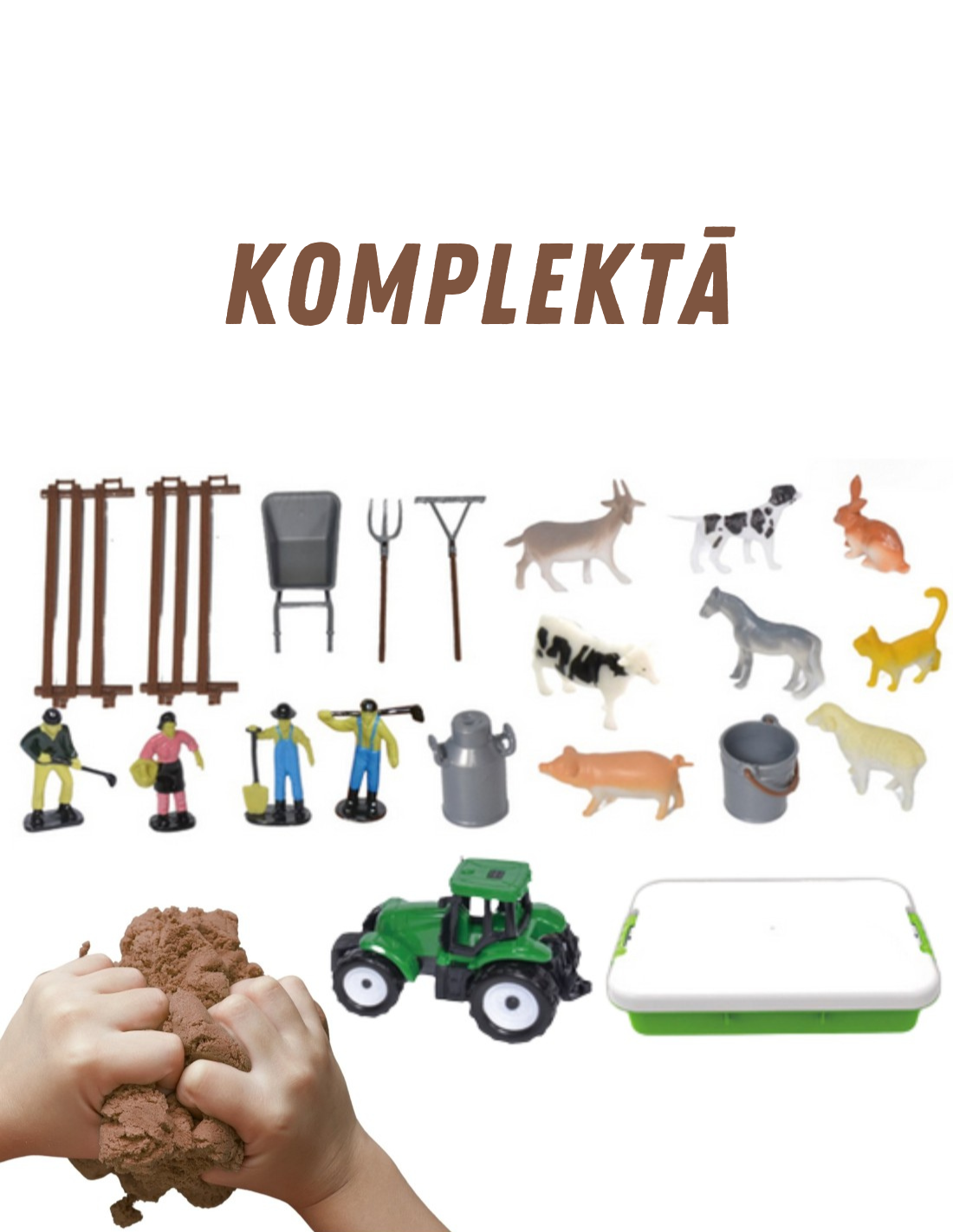 XXL Kinētisko smilšu komplekts, Fermas tematikā
