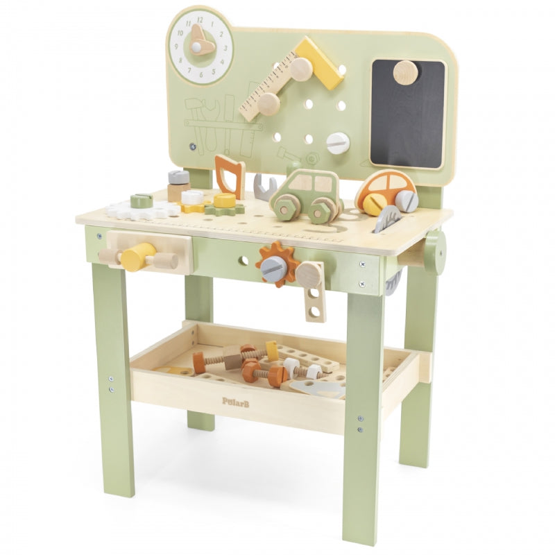 Meistara darbnīca no koka zaļa