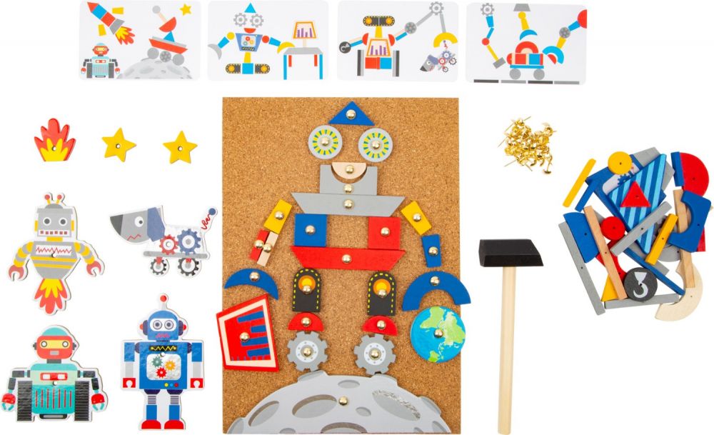 Puzle naglošanai Robots 160 elementi