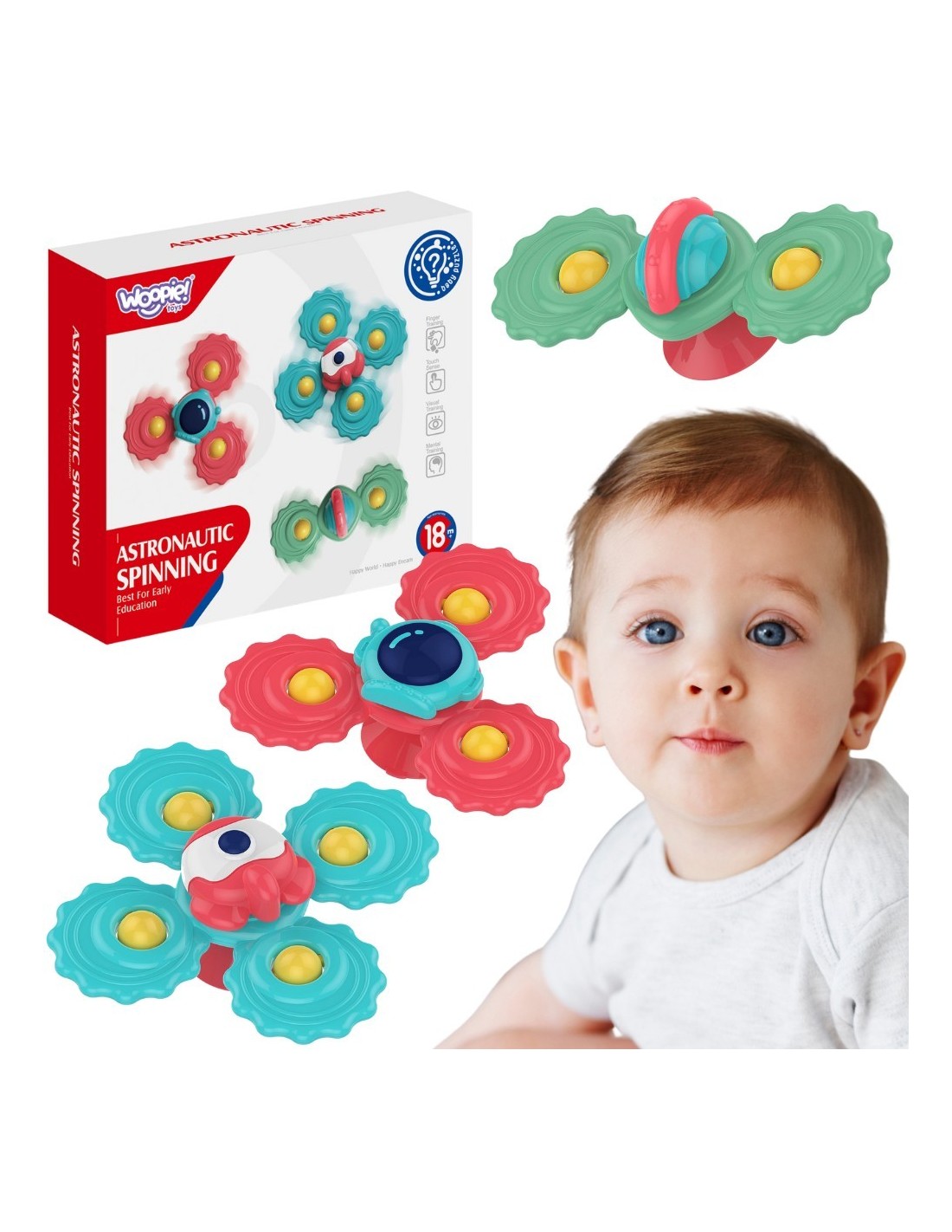 Spineru komplekts ar piesūcekņiem