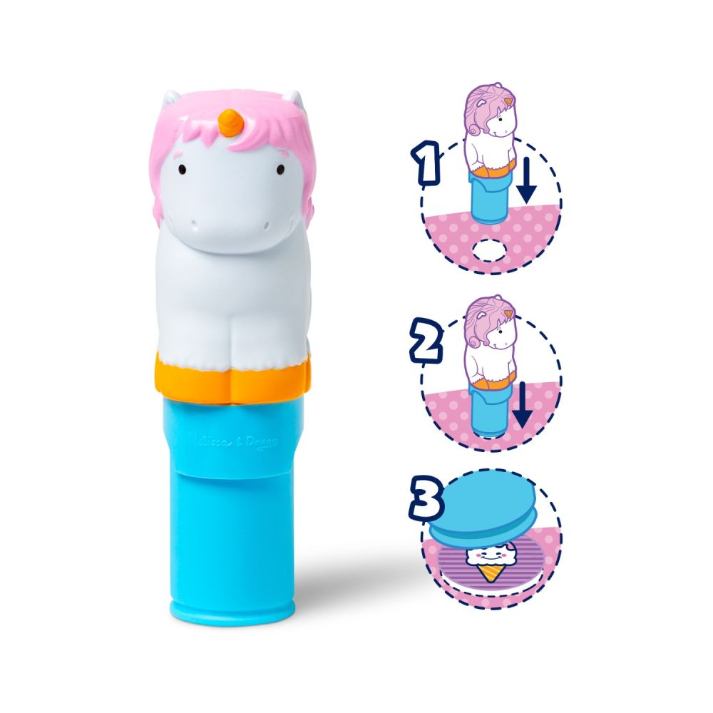 Sticker WOW uzlīmju zīmogs Vienradžu tematikā