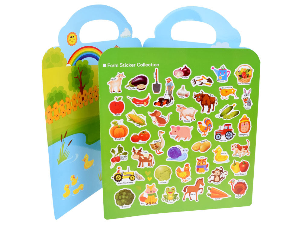 Vairākkārt izmantojamās uzlīmes Fermas tematikā