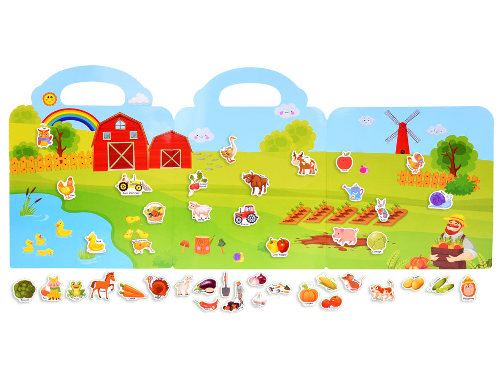 Vairākkārt izmantojamās uzlīmes Fermas tematikā