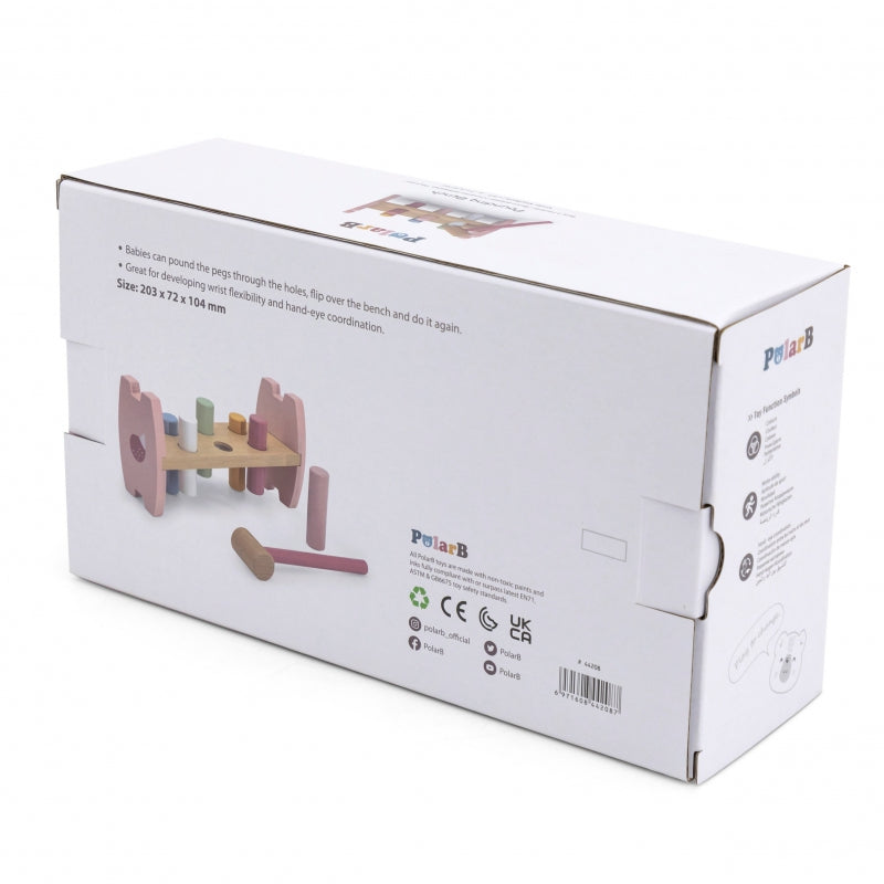 Attīstošā rotaļlieta ar āmurīti rozā