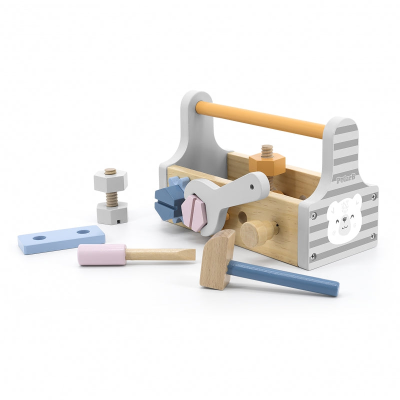 Koka rotaļu darbarīku  kaste