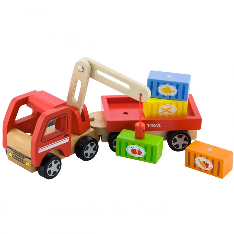 Koka auto ar magnētisku celtni