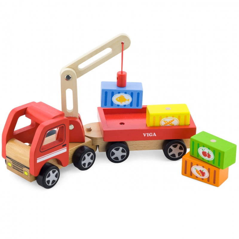 Koka auto ar magnētisku celtni