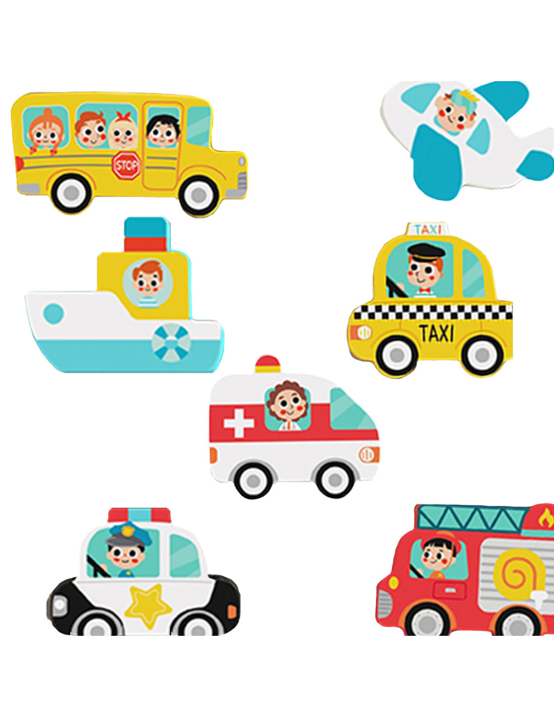 Koka puzle ar transportlīdzekļiem