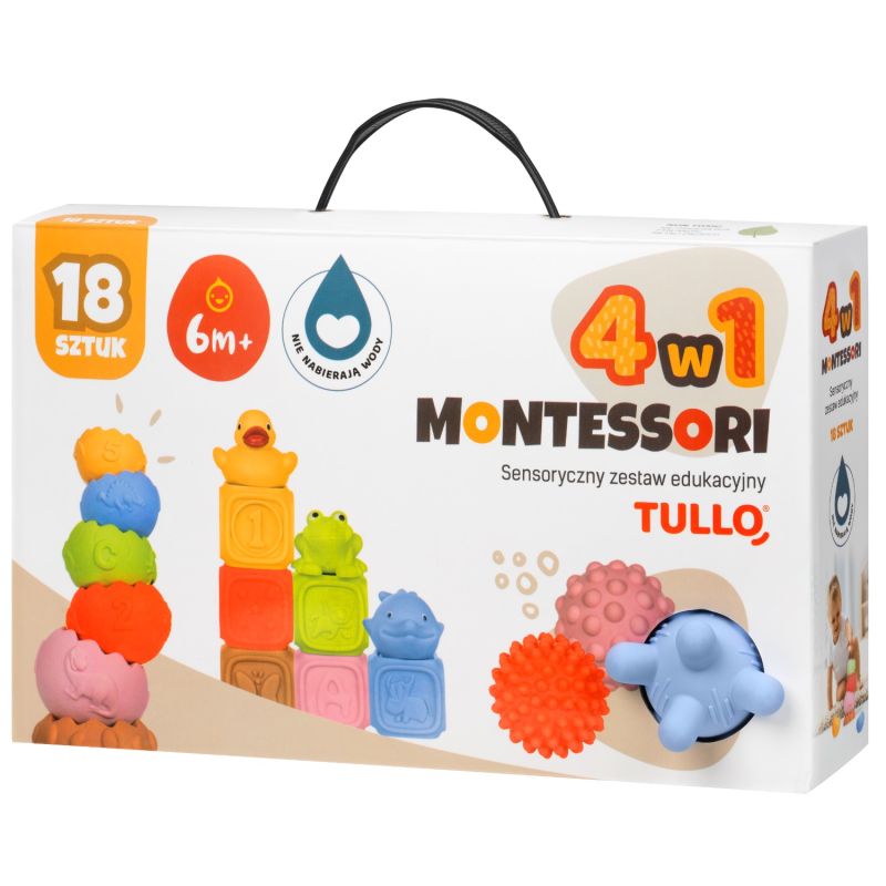 4 in 1, Lielais Sensoro rotaļlietu komplekts ar 18 elementiem