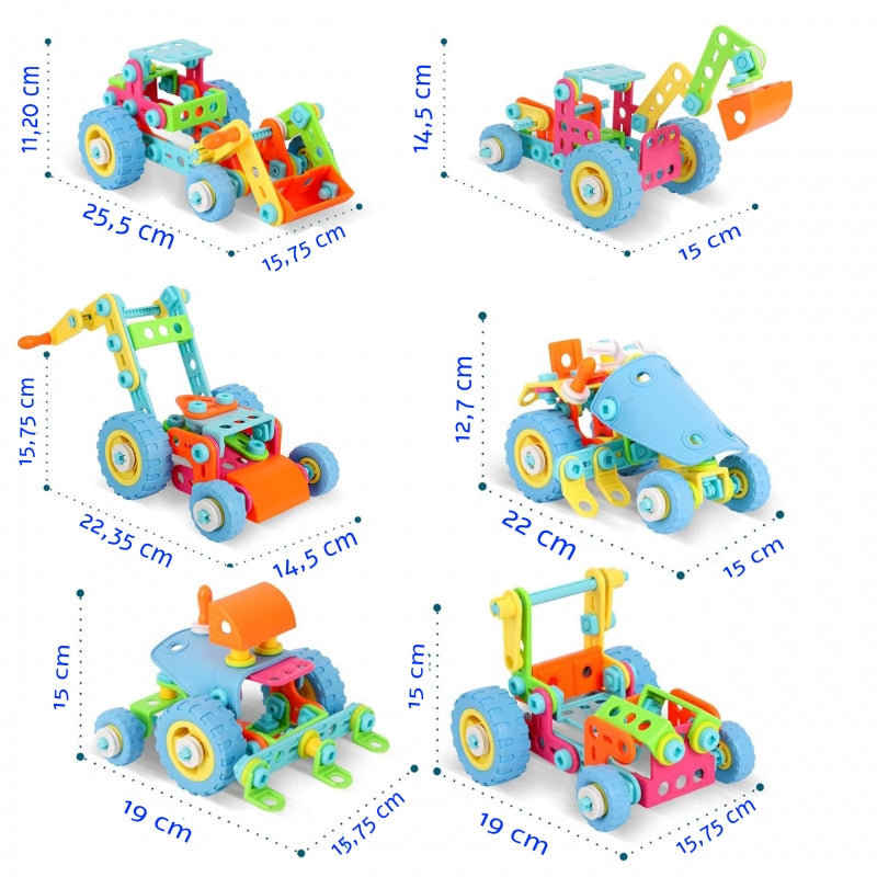 6in1 transportlīdzekļu konstruktors STEM