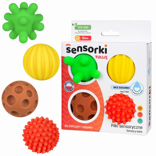 Sensorās bumbas Krāsainās (0mēn+) 4 gab