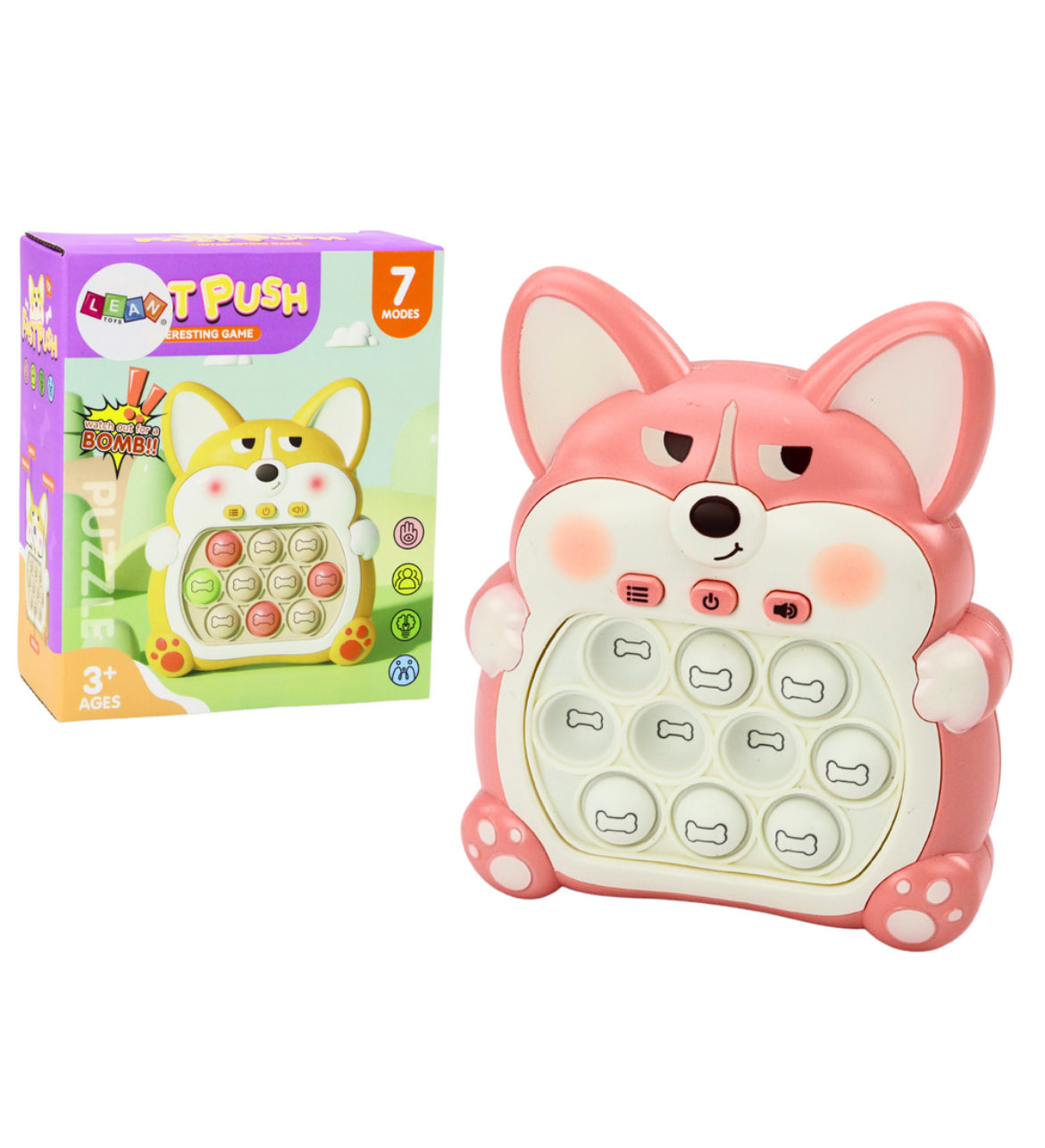 Pop- it 7 spēļu režīmi, rozā