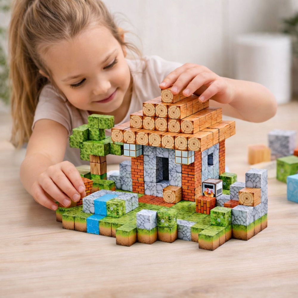 Magnētu kubi būvēšanai Pikseļi , 312 elementi