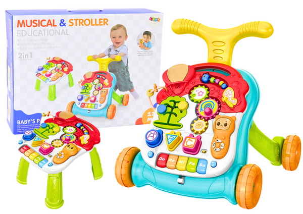 Muzikāls interaktīvs staigulis, galdiņš 2in1