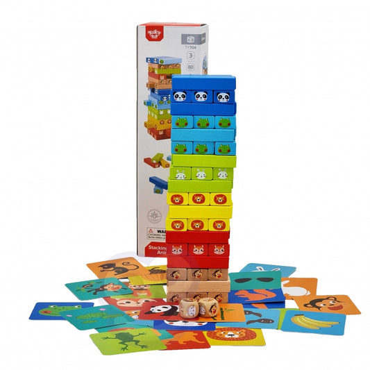 Koka Jenga dzīvnieku tematikā