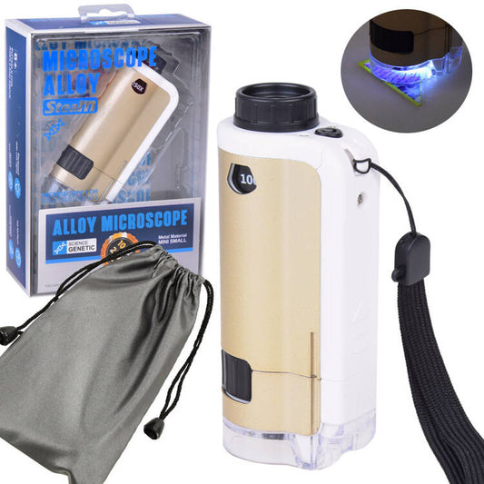 Kabatas mikroskops 100-250x , Zelts