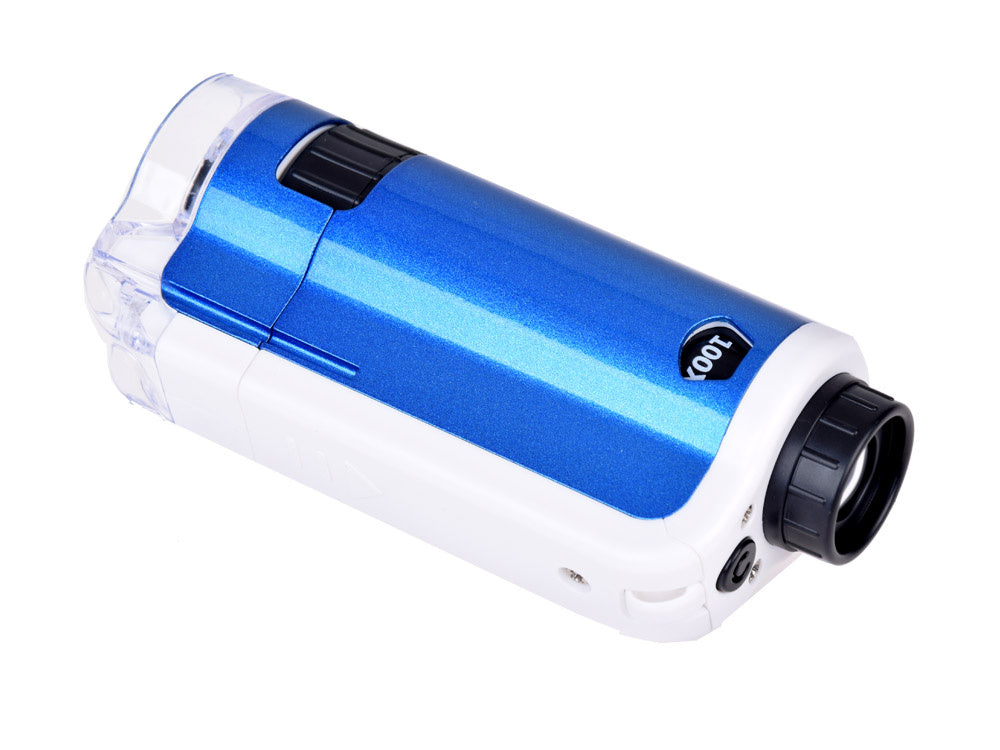 Kabatas mikroskops 100-250x , Zils