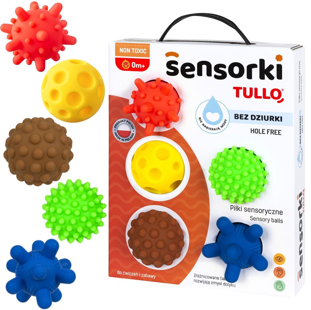 Krāsains sensoro bumbu komplekts mazuļiem (0mēn+) 5 gab