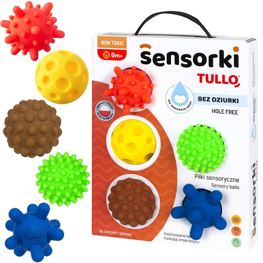 Krāsains sensoro bumbu komplekts mazuļiem (0mēn+) 5 gab