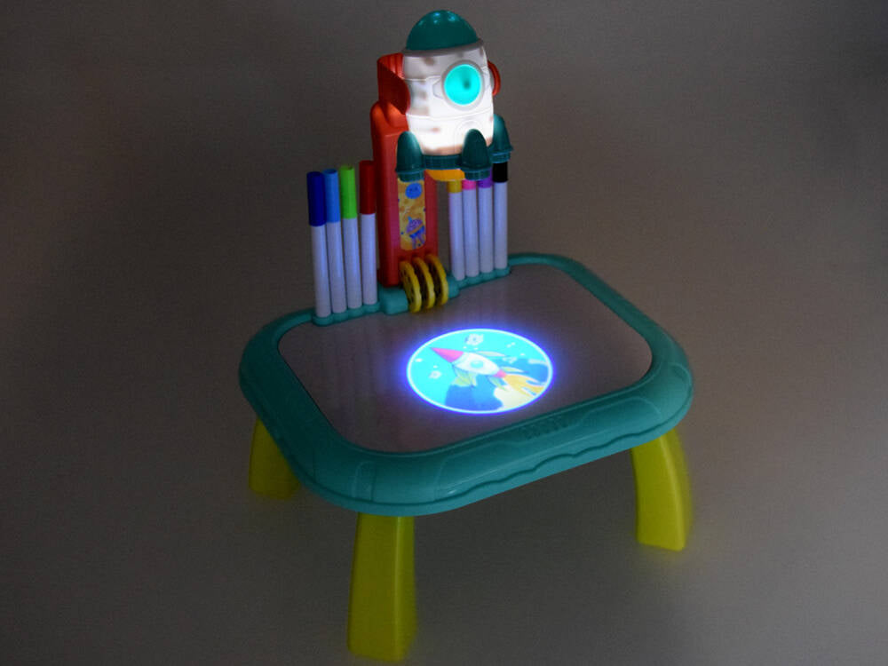 Raķete ,mini projektors zīmēšanai + marķieri