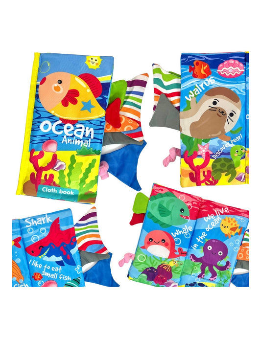 Sensorā auduma grāmata jūras dzīvnieku tematikā