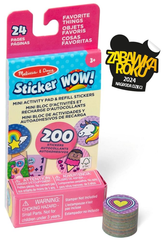 Sticker WOW 300 uzpildāmās uzlīmes "Favorite things" tematikā