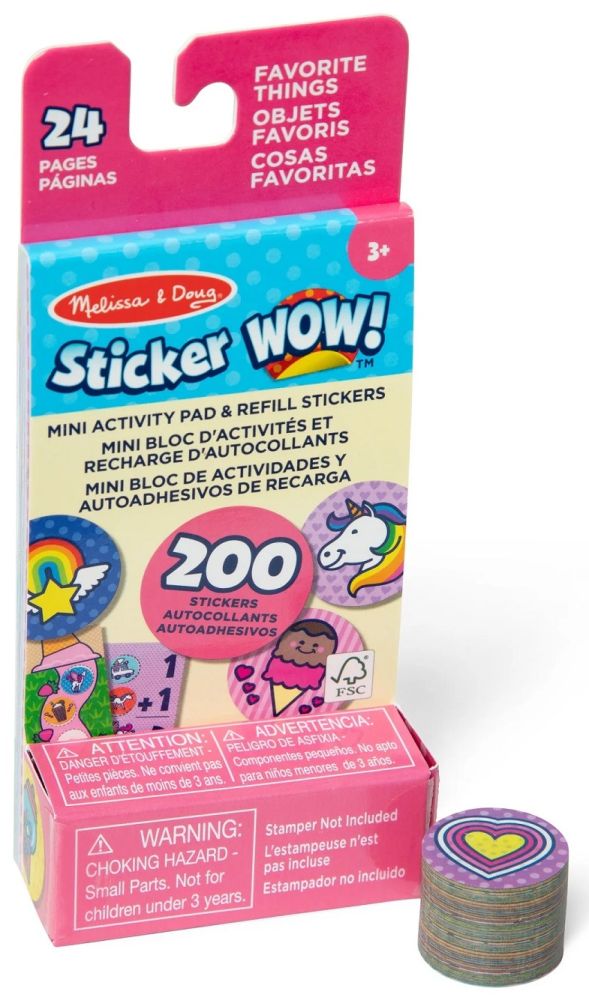 Sticker WOW 300 uzpildāmās uzlīmes "Favorite things" tematikā
