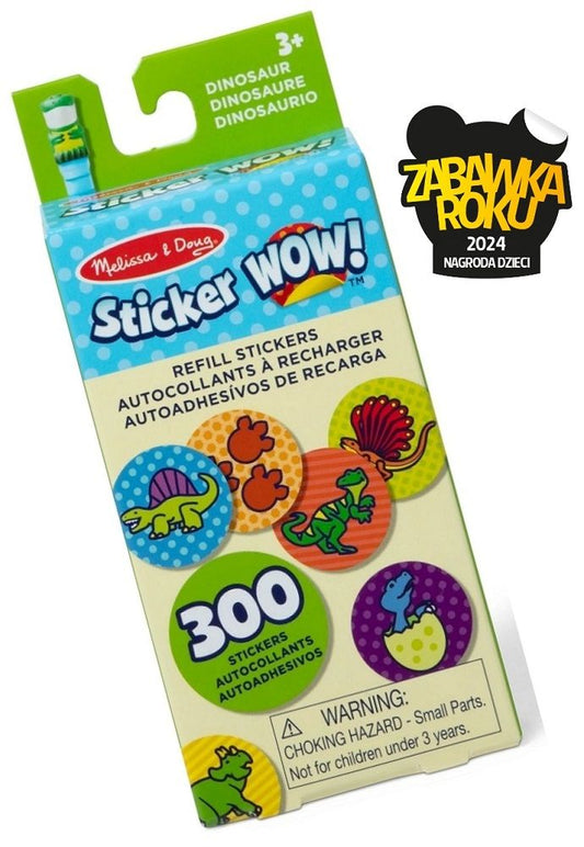 Sticker WOW 300 uzpildāmās uzlīmes Dinozauru tematikā