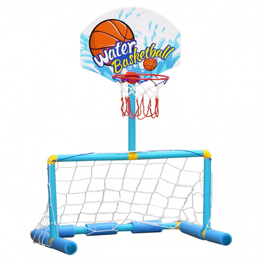 Ūdens basketbola komplekts 2in1 futbola vārti + bumbas + pumpis