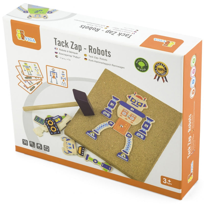 Attīstošā rotaļlieta Puzle naglošanai, Robots