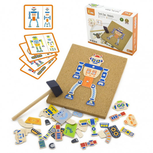 Attīstošā rotaļlieta Puzle naglošanai, Robots