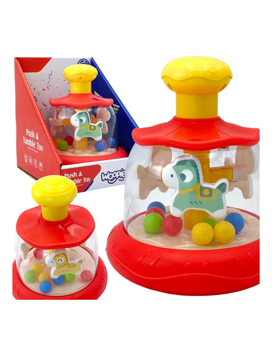 Karuselis ar bumbiņām, sarkans