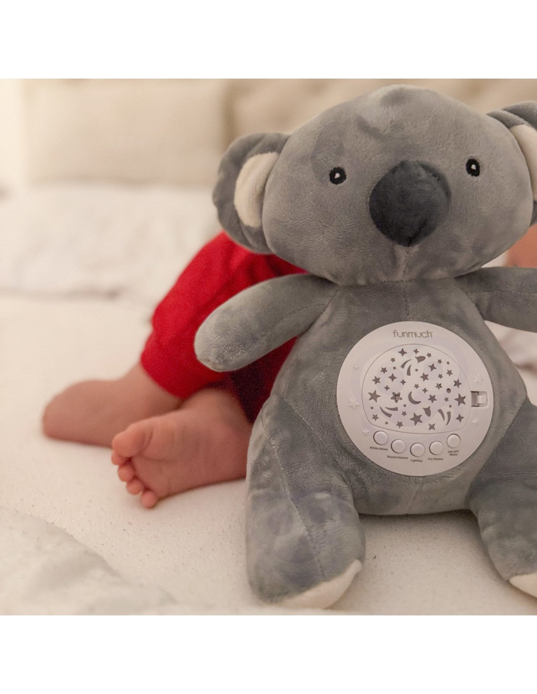 Koala ar gaismas un maigām skaņas elementiem