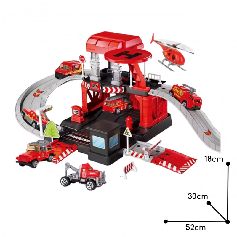 Autostāvvieta ar Ugunsdzēsēju transportiem, 43 elementi