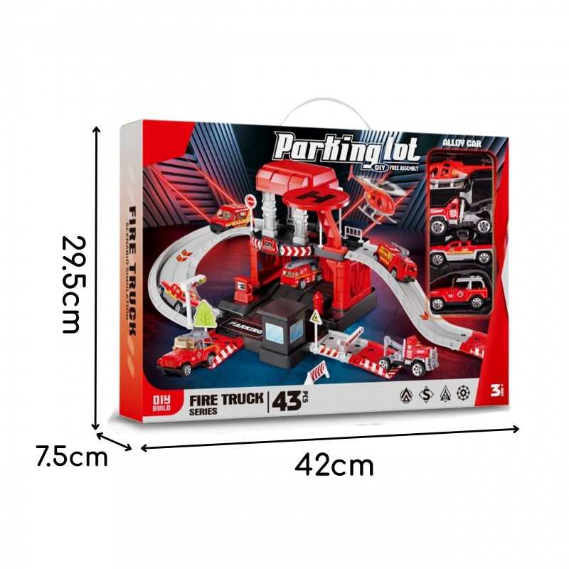 Autostāvvieta ar Ugunsdzēsēju transportiem, 43 elementi