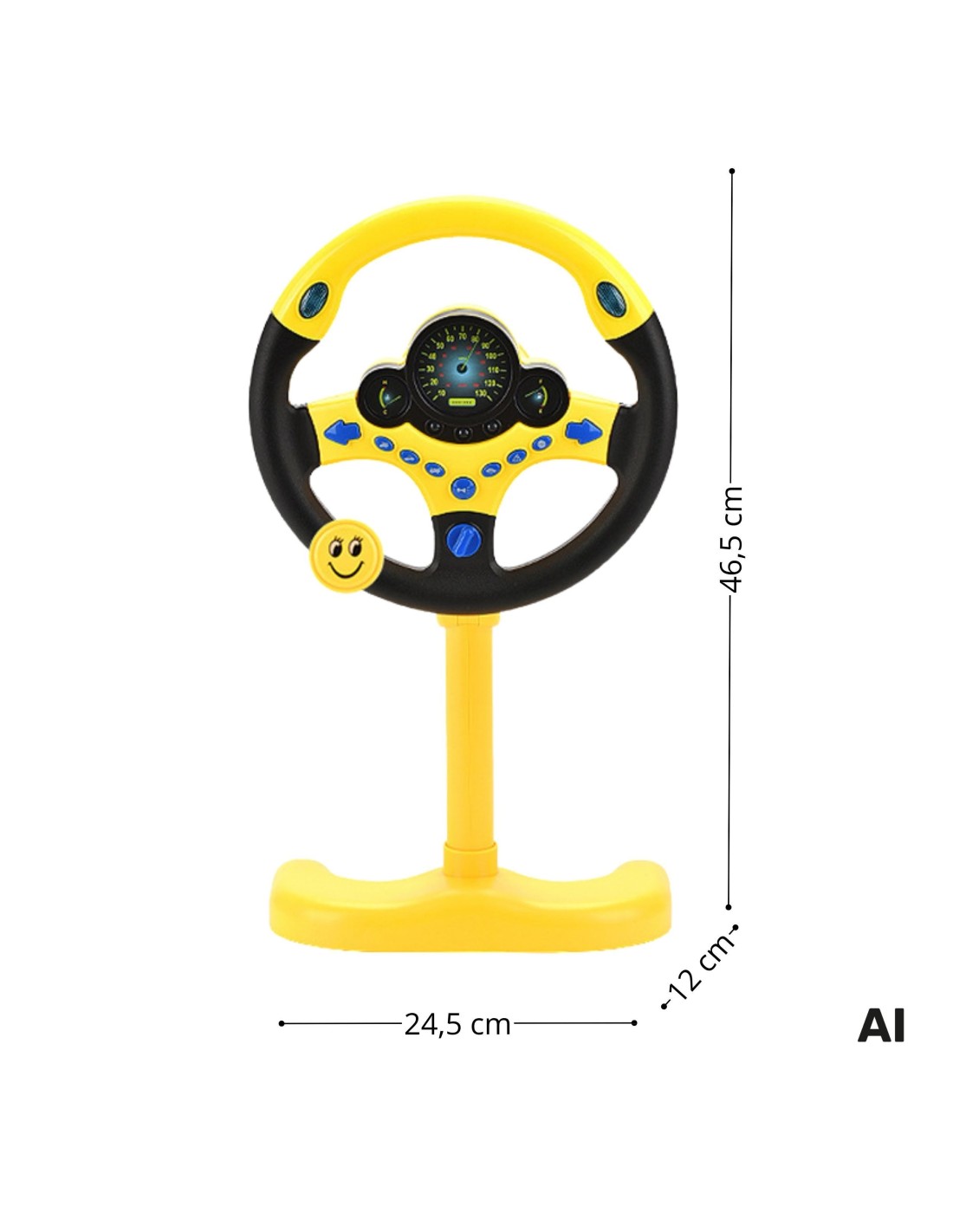 Interaktīvā auto stūre ar skaņām un gaismām