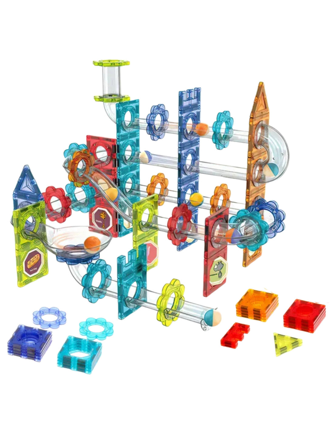 Magnētu bloku konstruēšanas komplekts 113 elementi