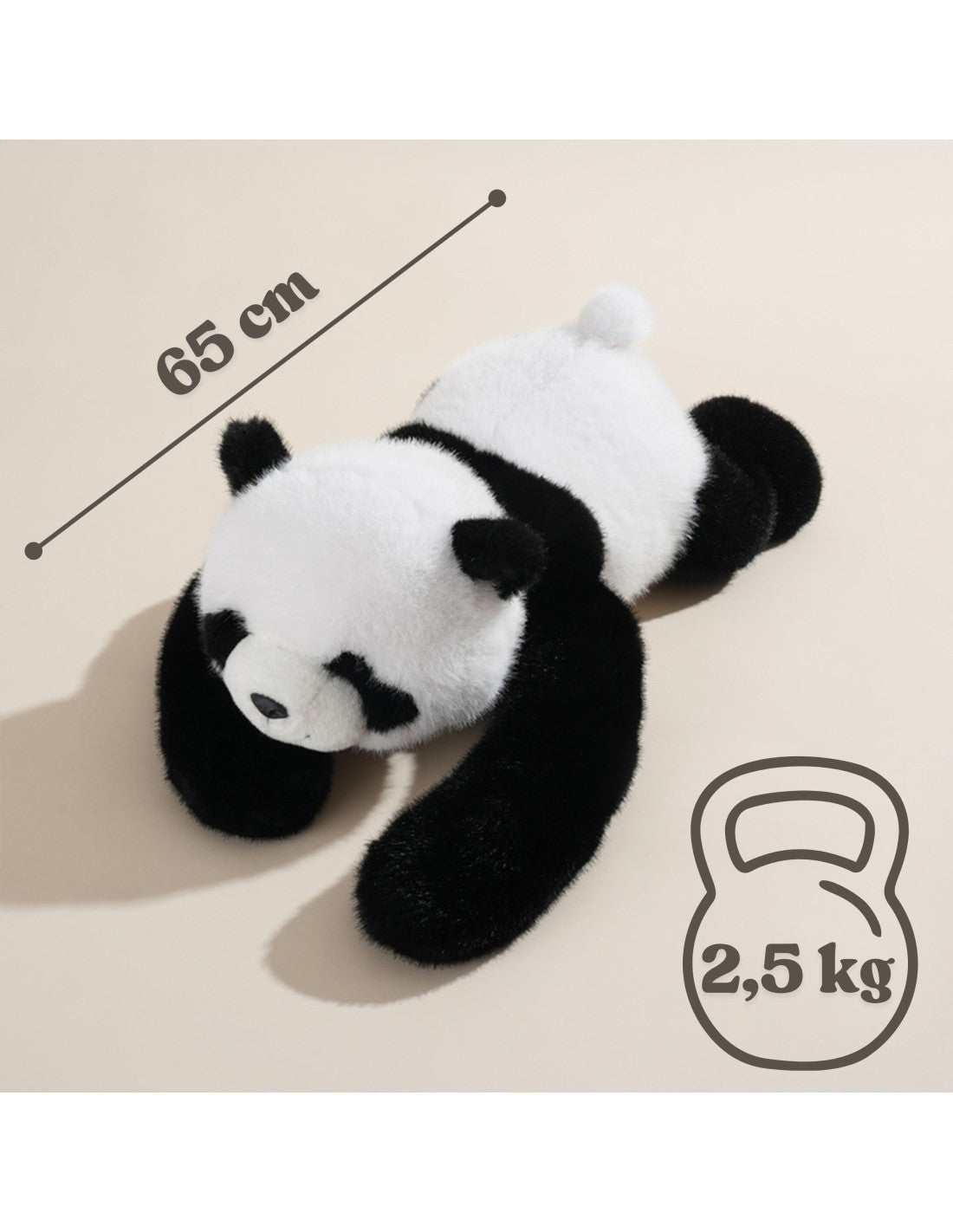 Sensora smaguma rotaļlieta, Panda, 2,5 kg