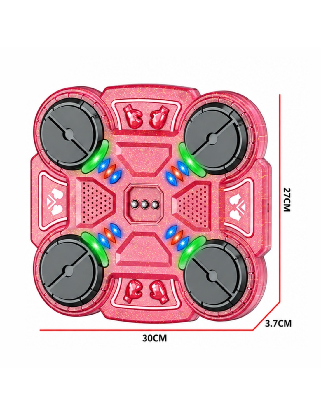 Interaktīvs Boksa panelis ar bluetooth un LED gaismām , Rozā