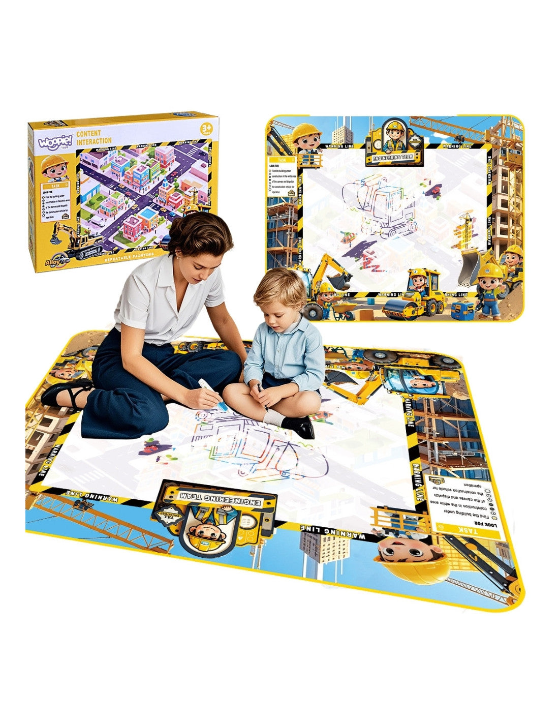 Ar ūdeni krāsojams paklājs transportu tematikā